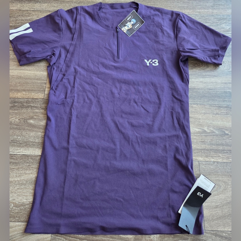 Adidas Y-3 Yohji Yamamoto Tennis Pro Freelift Short Sleeve Zip Polo Small